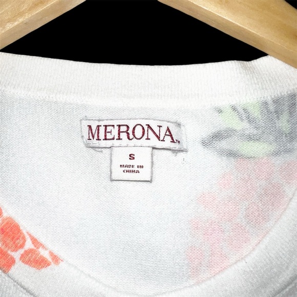 MERONA | Colorful Pineapple Cardigan Sweater | 3/4 Sleeve | Size Small - Picture 3 of 11